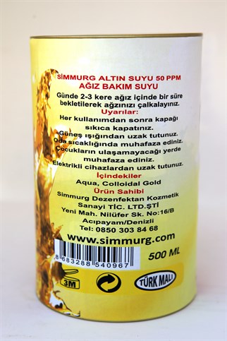 Altın Suyu 500 ml (100 ppm)	